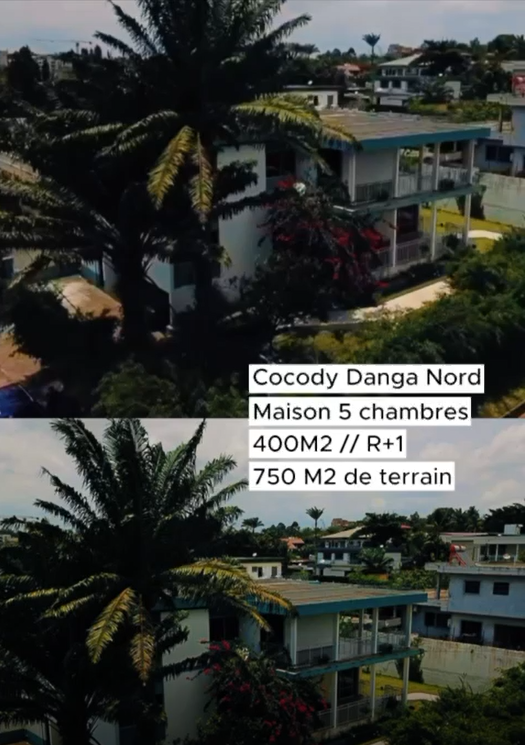 Villa Duplex 7 pièces avec grand jardin et dépendance, située à Cocody Danga